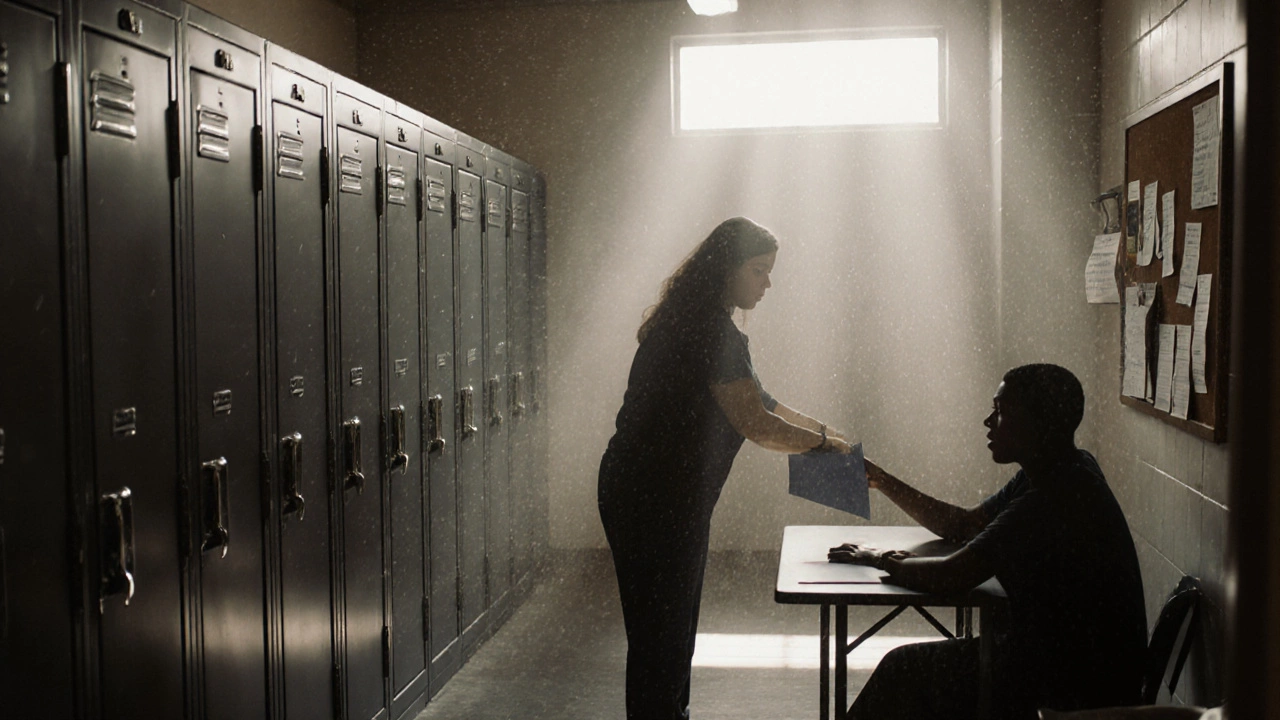 Interior of the day center at 114 North 5th Street in Richmond, KY, showing case management and hygiene services.